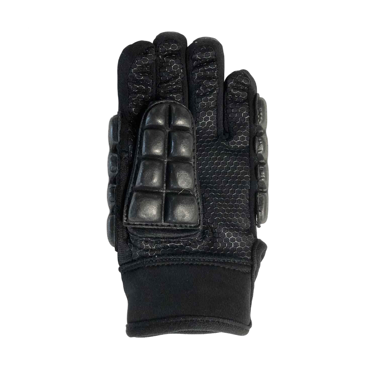 TK1 indoor field hockey glove with full finger padding and reinforced backhand protection