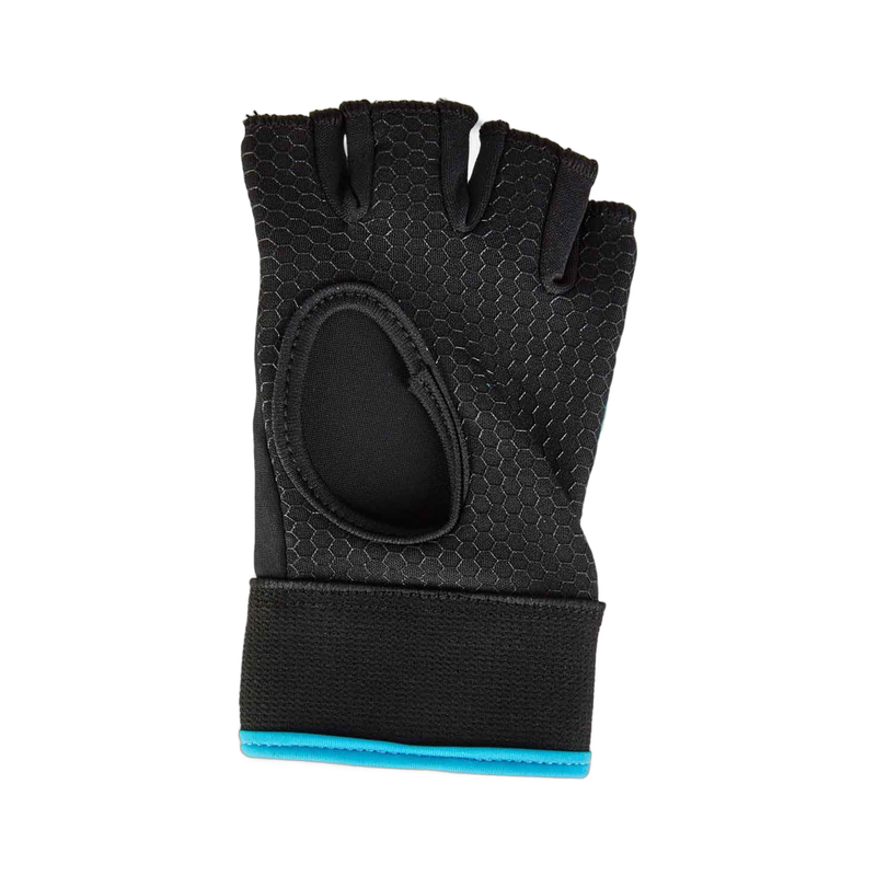 TK5 junior field hockey glove for left hand with padded backhand protection and open finger design