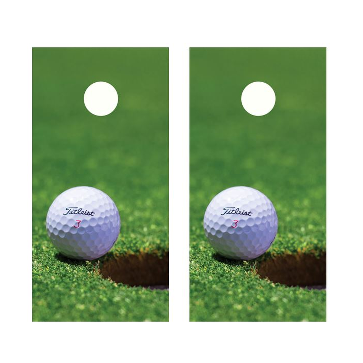 Golf Ball Near Cup Cornhole Design product photo