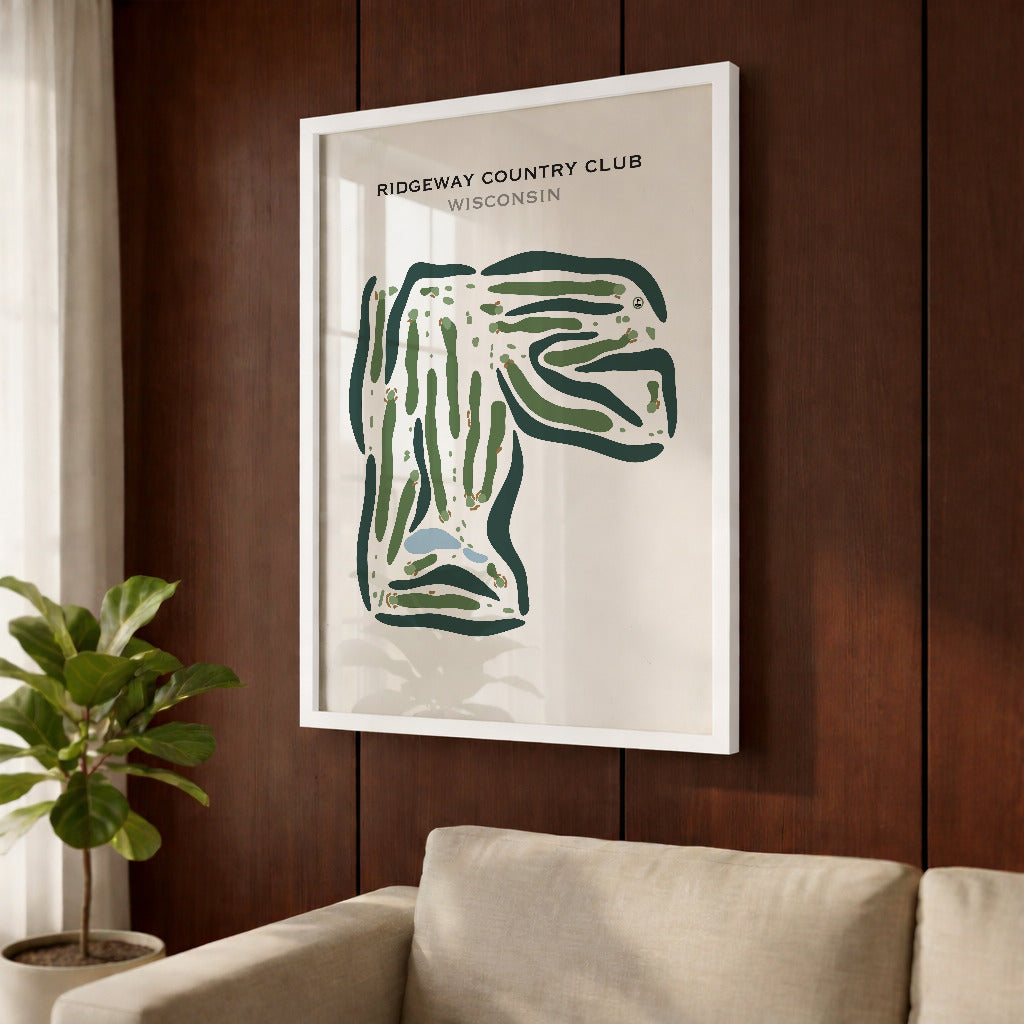 Ridgeway Country Club, Neenah, Wisconsin - Printed Golf Courses