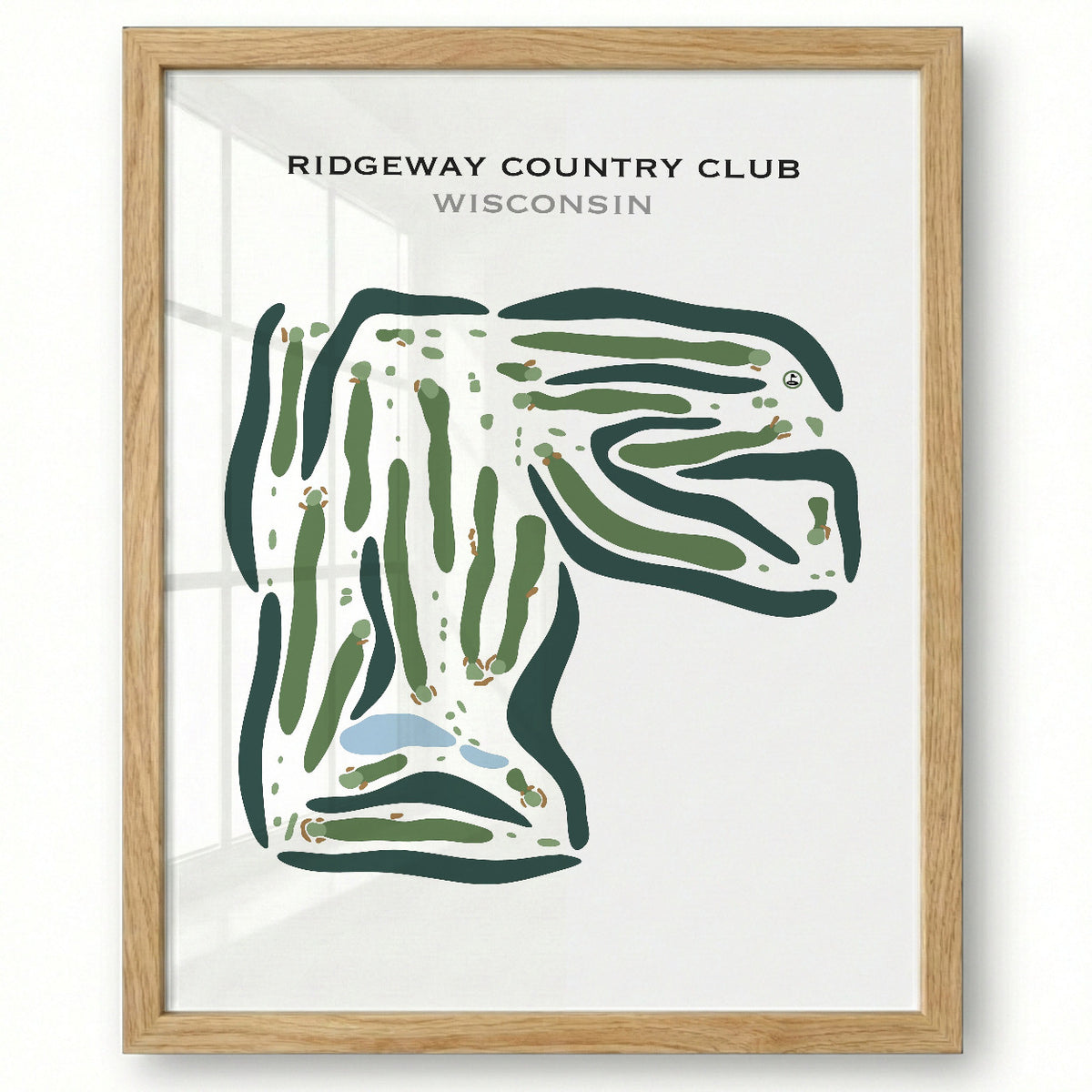 Ridgeway Country Club, Neenah, Wisconsin - Printed Golf Courses