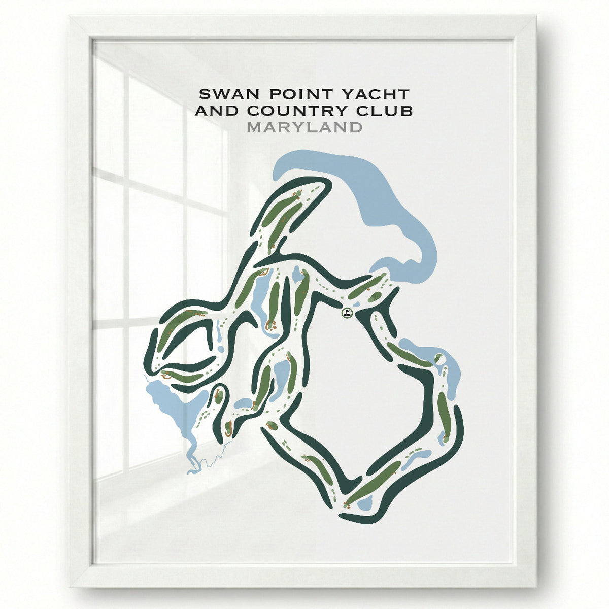 Swan Point Yacht & Country Club, Maryland - Printed Golf Courses