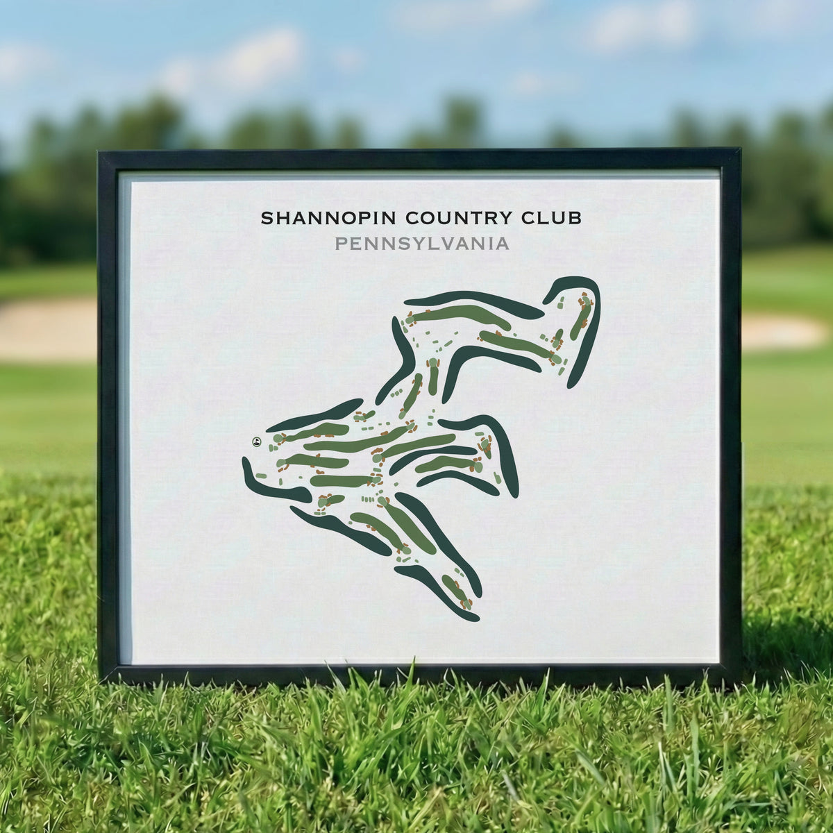 Shannopin Country Club, Pennsylvania - Printed Golf Course