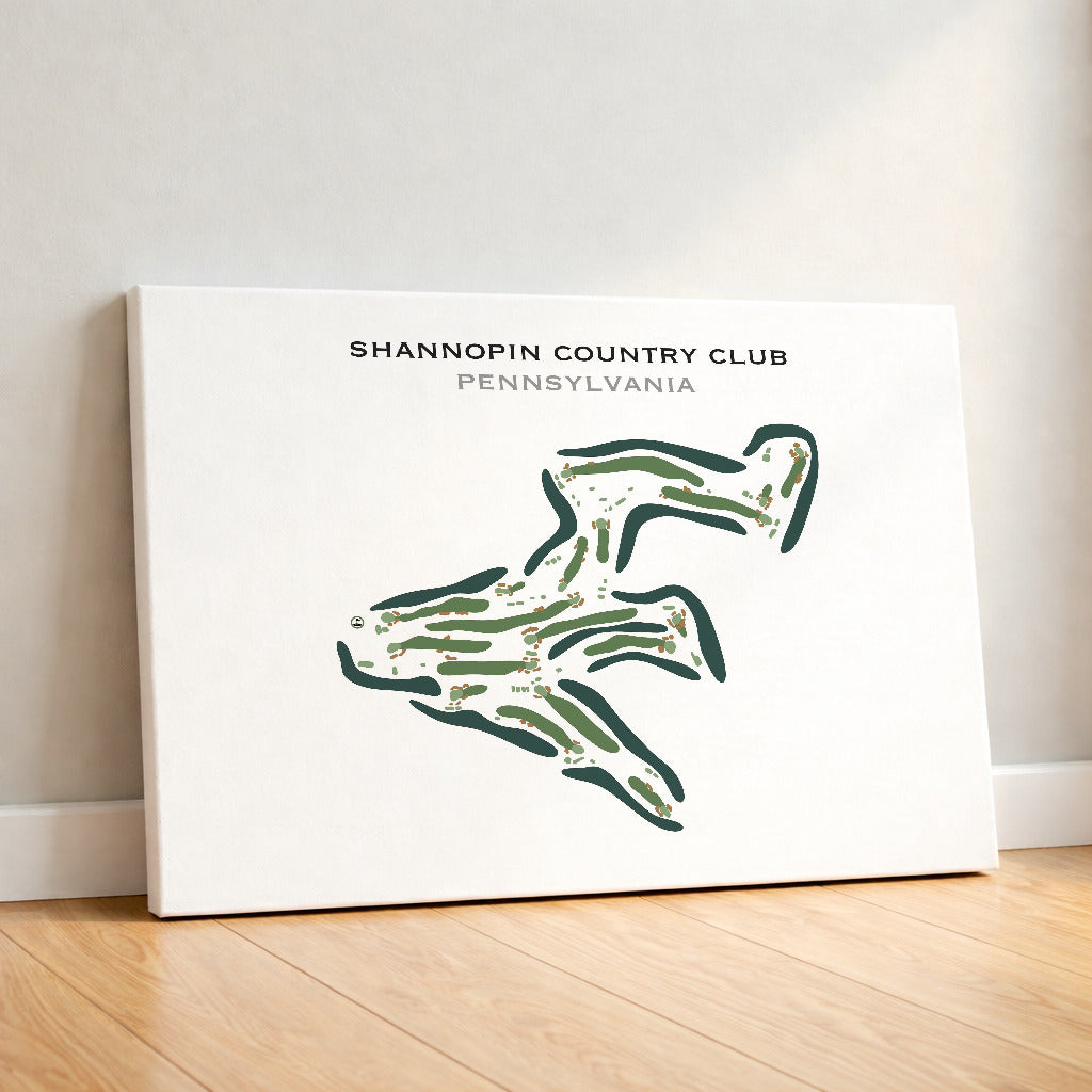 Shannopin Country Club, Pennsylvania - Printed Golf Course