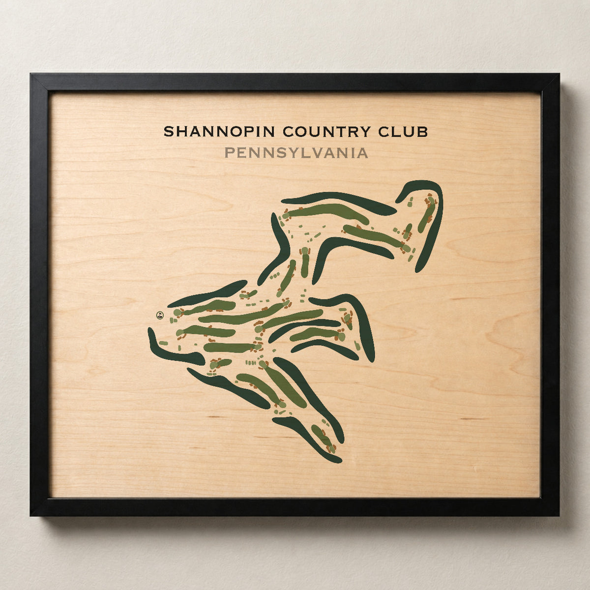 Shannopin Country Club, Pennsylvania - Printed Golf Course