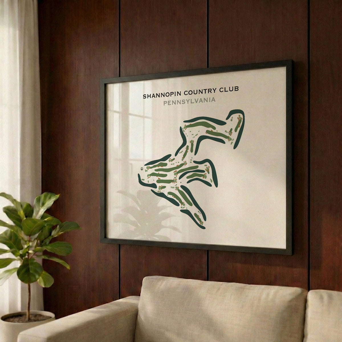 Shannopin Country Club, Pennsylvania - Printed Golf Course