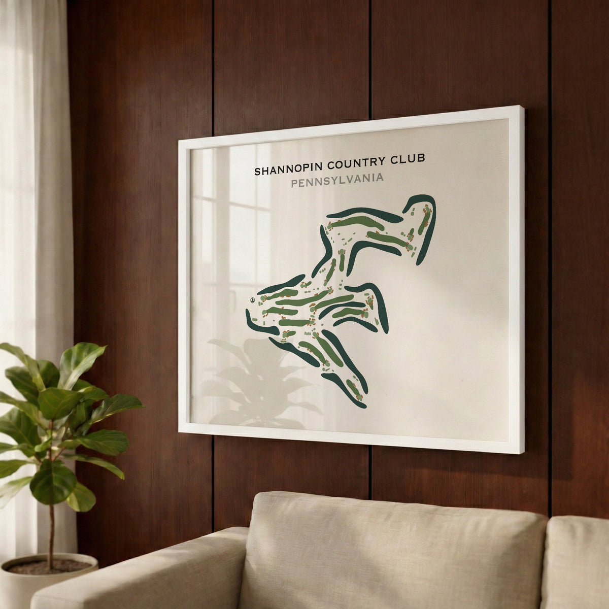 Shannopin Country Club, Pennsylvania - Printed Golf Course