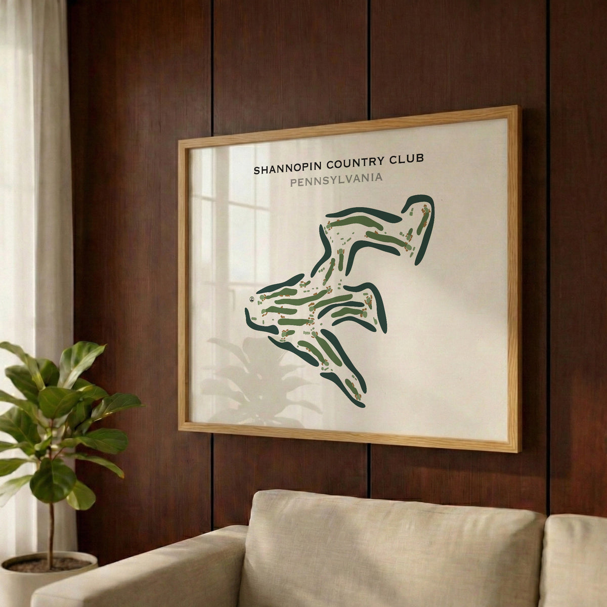 Shannopin Country Club, Pennsylvania - Printed Golf Course