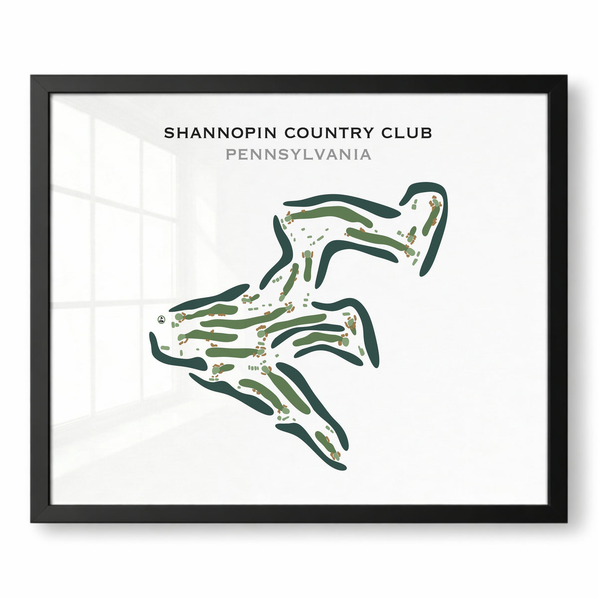 Shannopin Country Club, Pennsylvania - Printed Golf Course