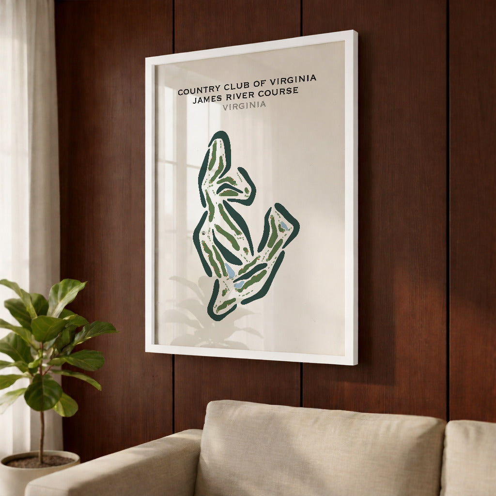 Country Club of Virginia - James River, Virginia - Printed Golf Courses