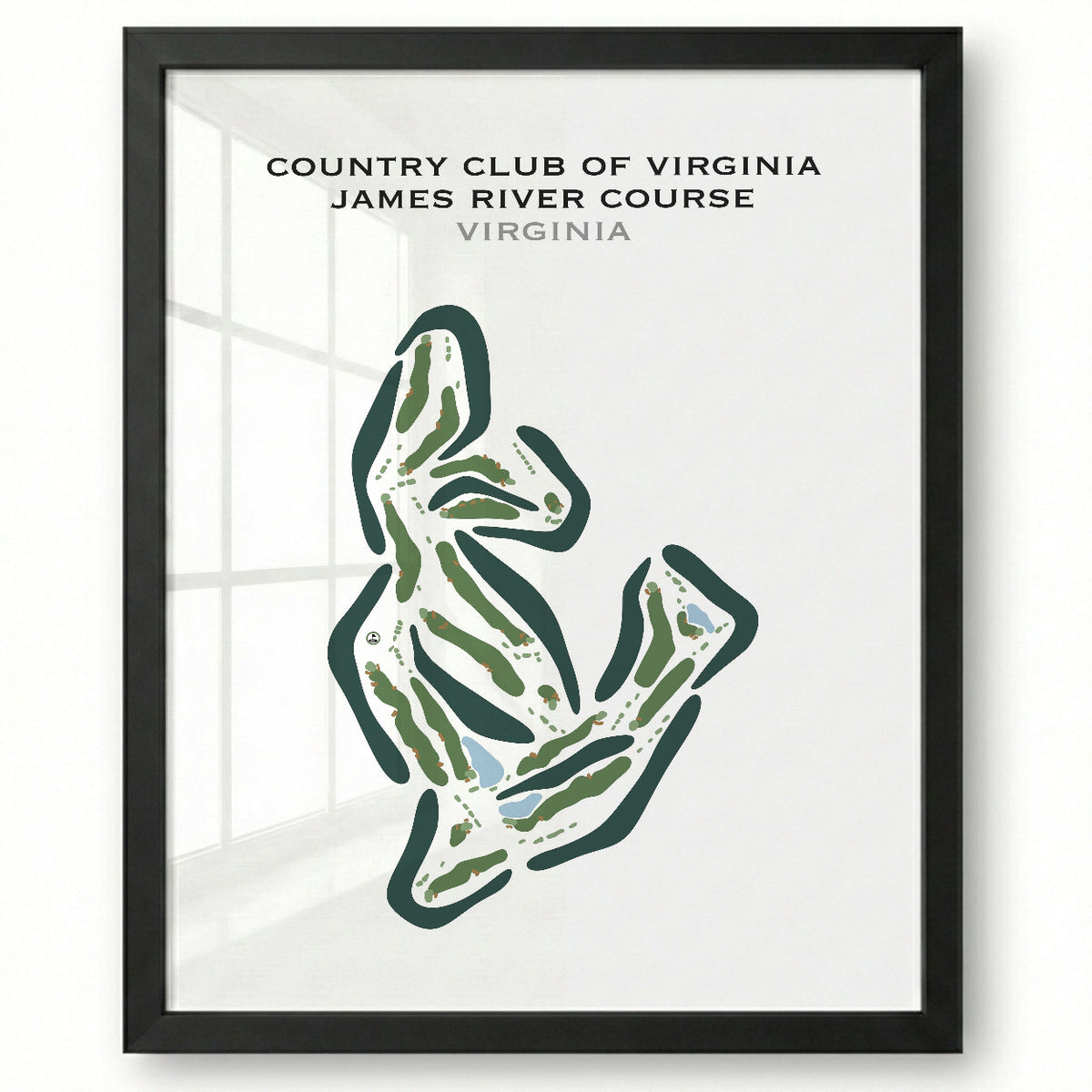 Country Club of Virginia - James River, Virginia - Printed Golf Courses