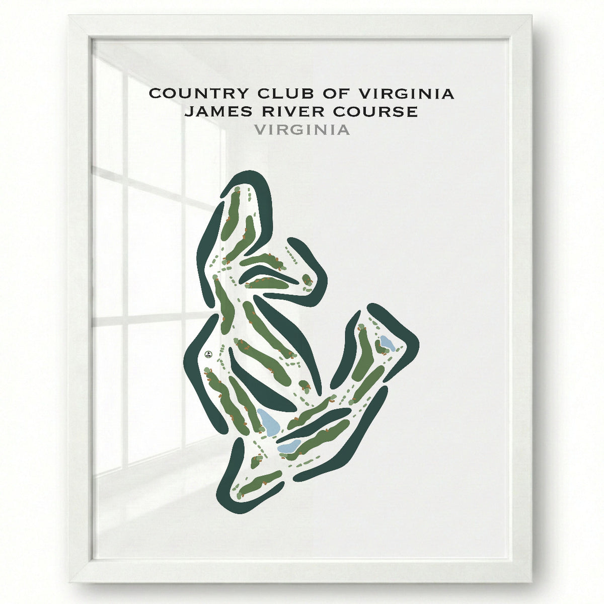 Country Club of Virginia - James River, Virginia - Printed Golf Courses