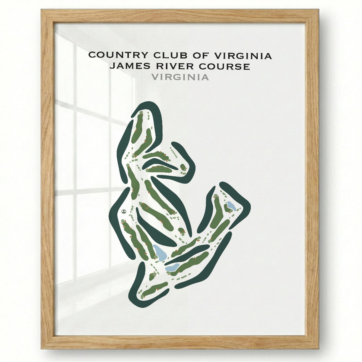 Country Club of Virginia - James River, Virginia - Printed Golf Courses