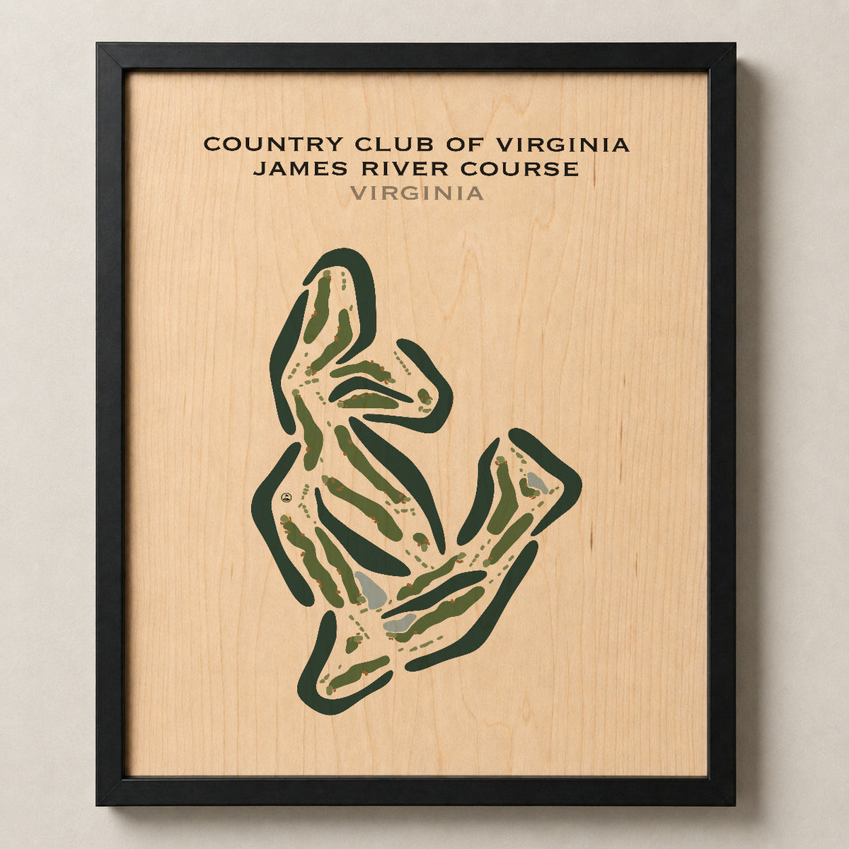 Country Club of Virginia - James River, Virginia - Printed Golf Courses