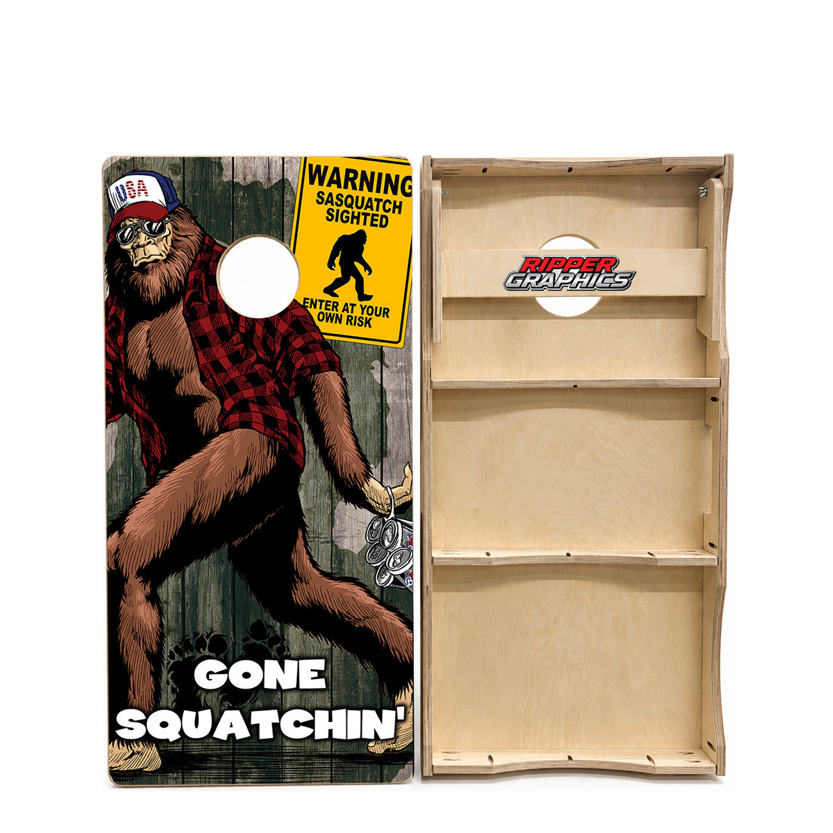 Gone Squatchin' Cornhole Design product photo