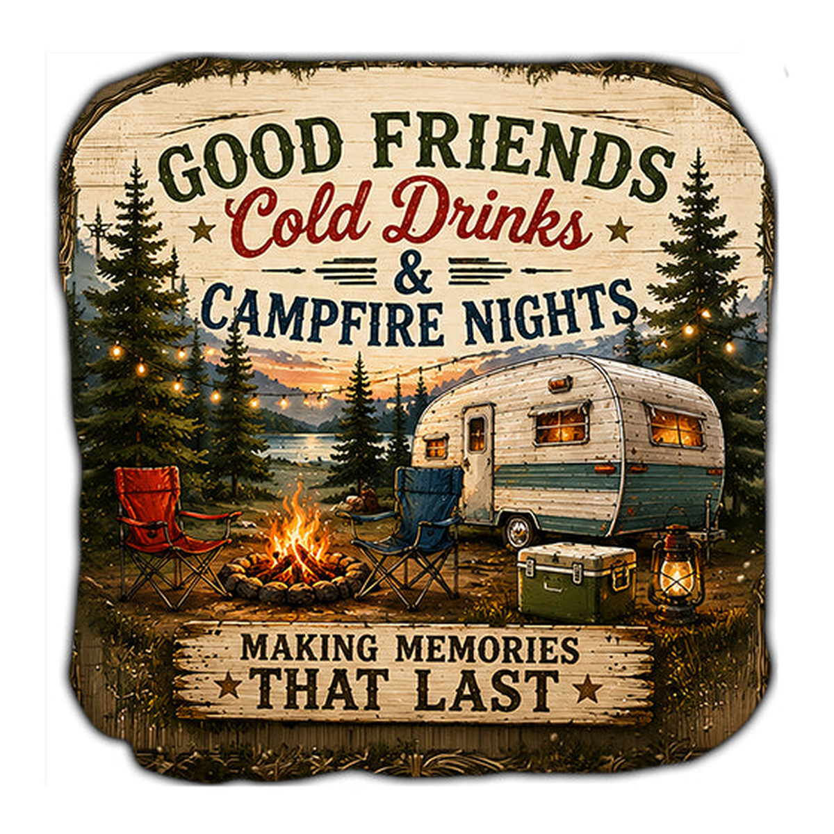 Good Friends Cold Drinks & Campfire Nights Cornhole Bags Set of 4 - Great Call Athletics