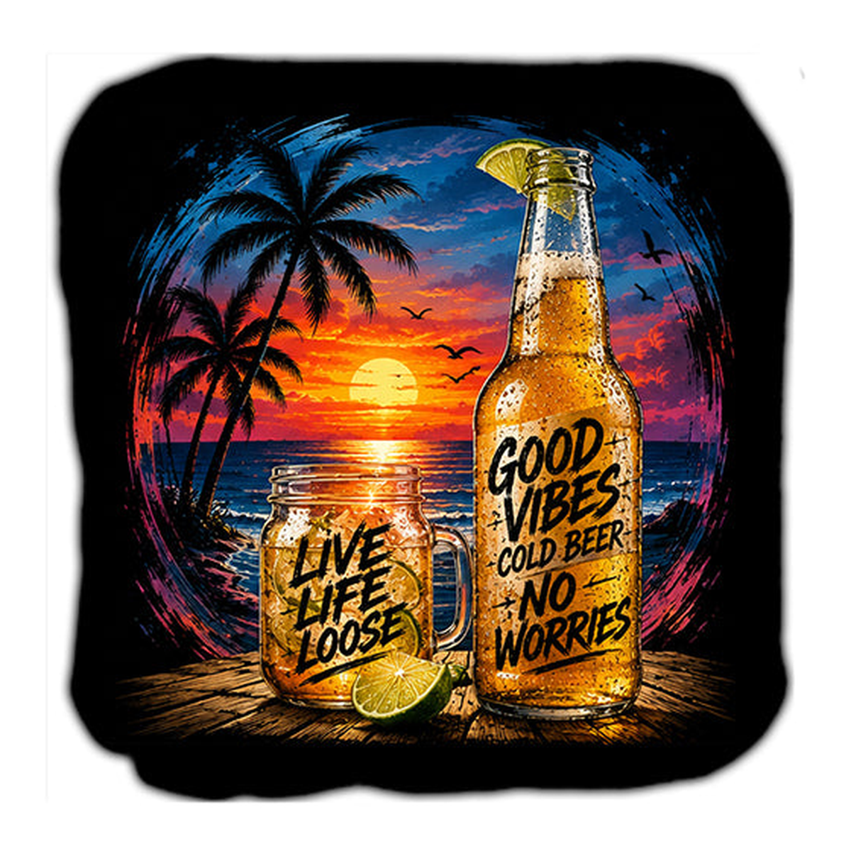 Good Vibes No Worries Cornhole Bags Set of 4 - Great Call Athletics