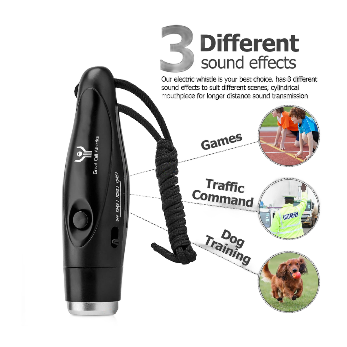 Great Call Athletics Electronic Whistle Black - alt view 2