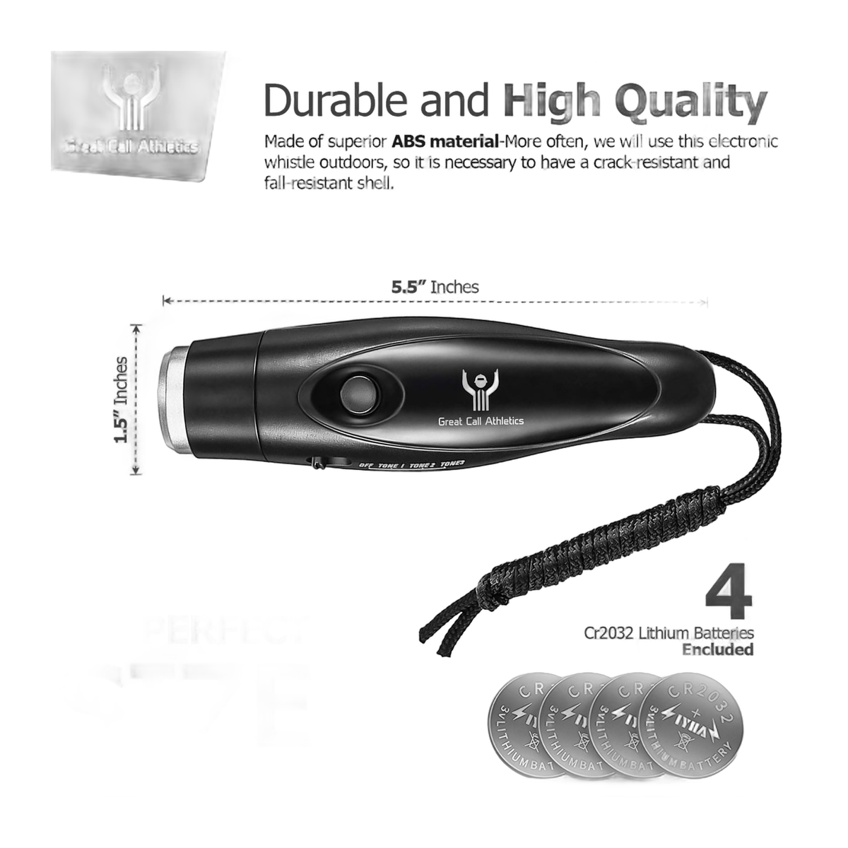 Great Call Athletics Electronic Whistle Black - alt view 3