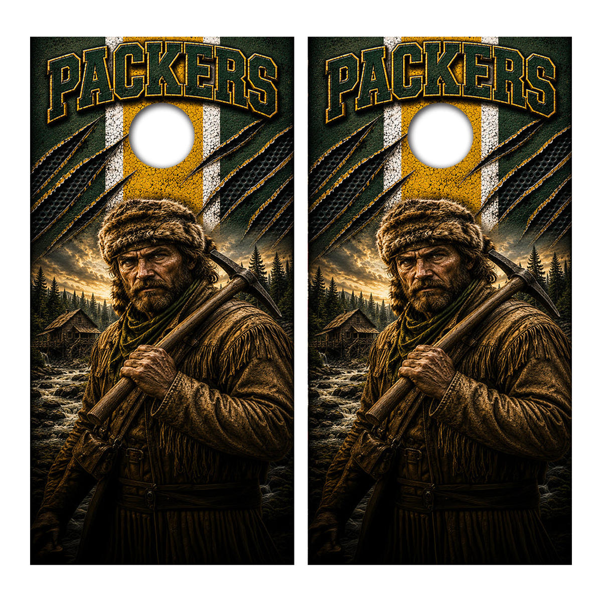 Green Bay Packers Football Cornhole Design - Corn5096 - Great Call Athletics
