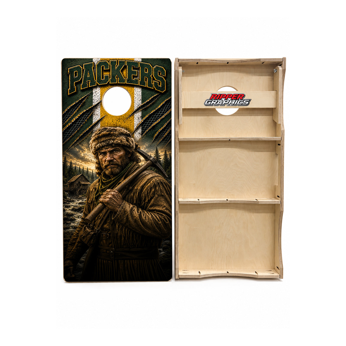 Green Bay Packers Football Cornhole Design - CH5096 - Great Call Athletics