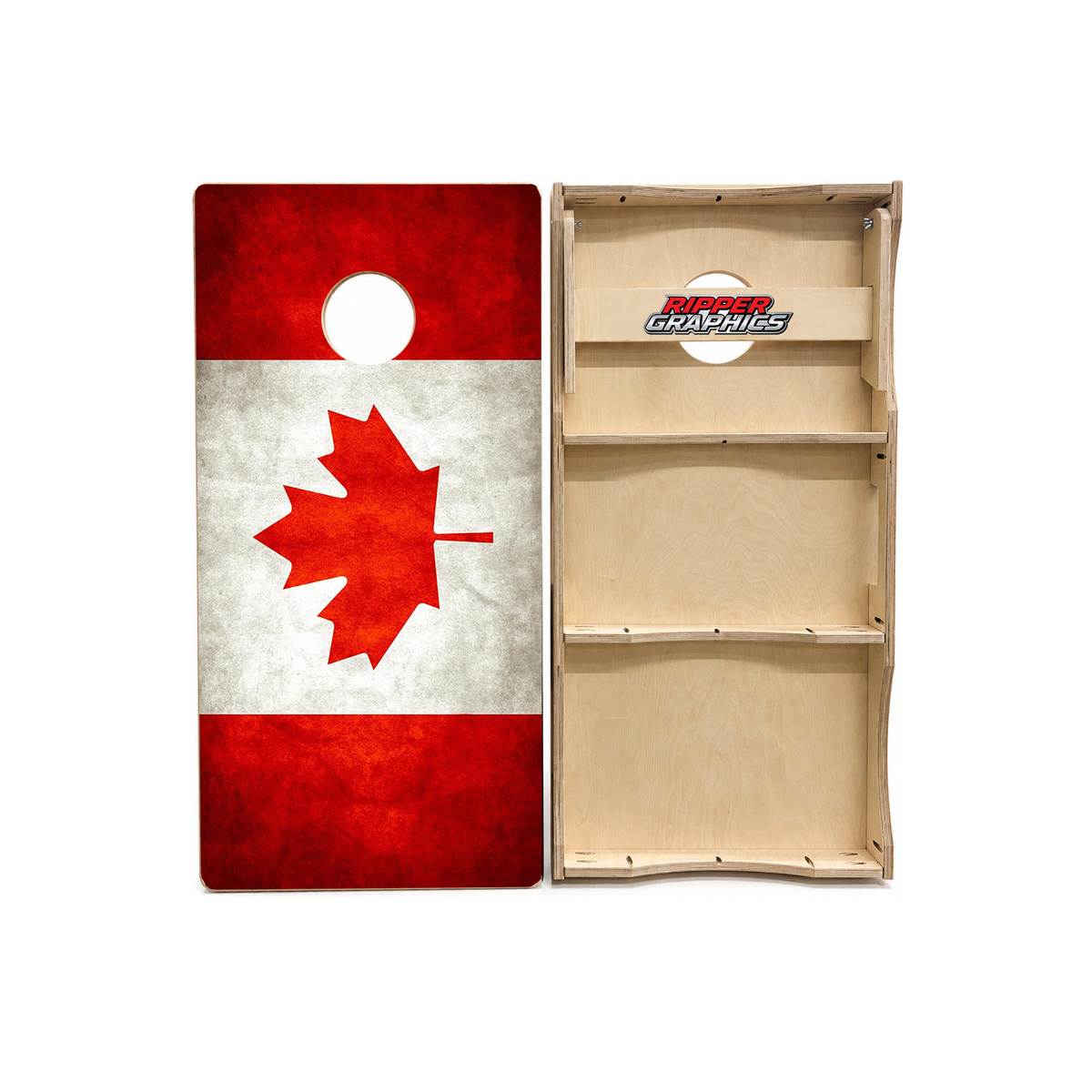 Grunge Canadian Flag Cornhole Design product photo