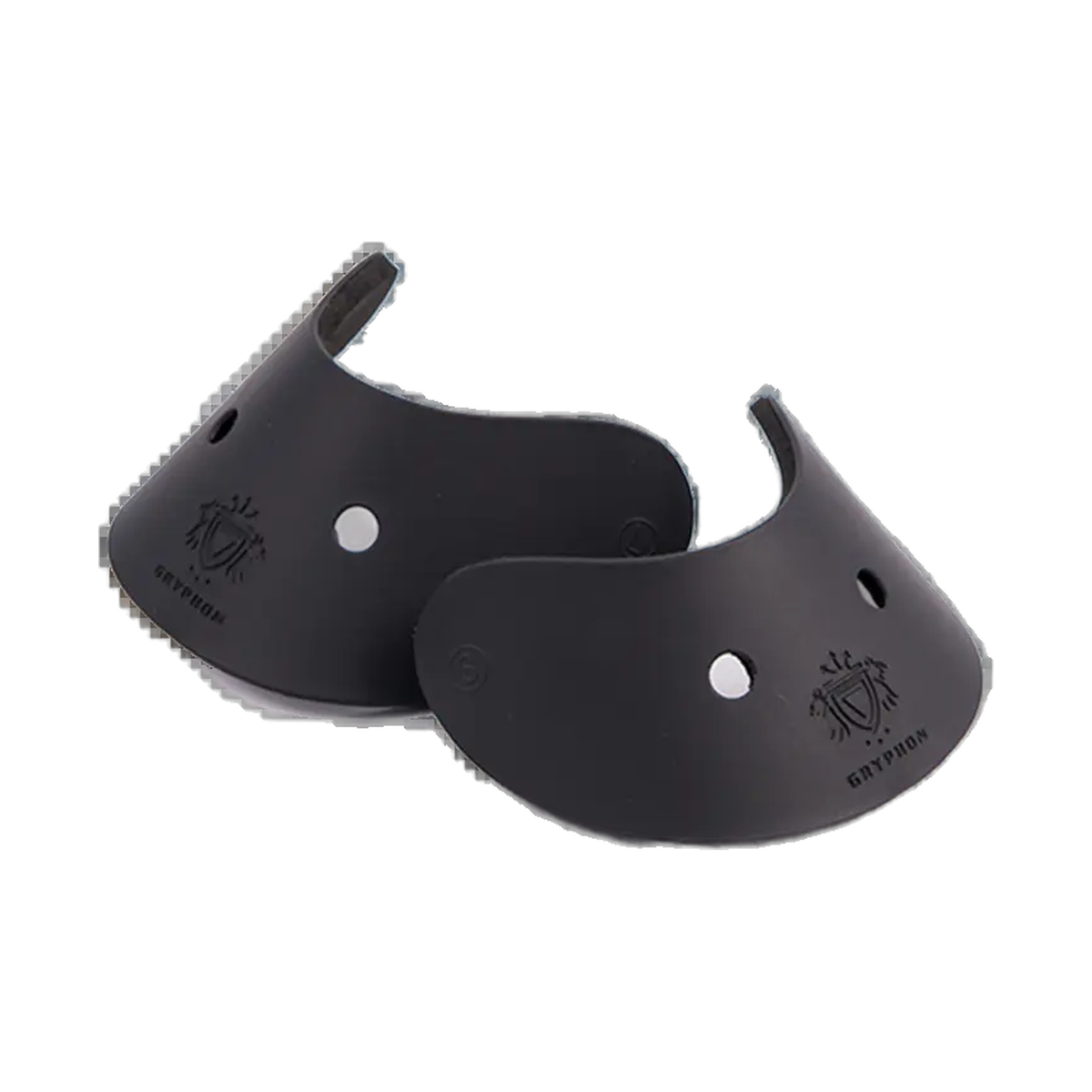 GRYPHON Foot Guards in Black - pair standing angled view