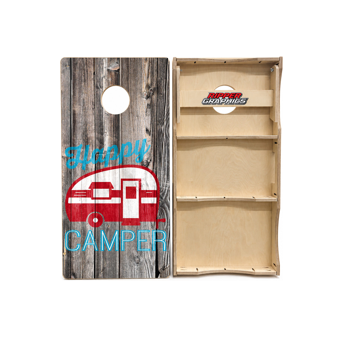 Happy Camper Cornhole Design product photo