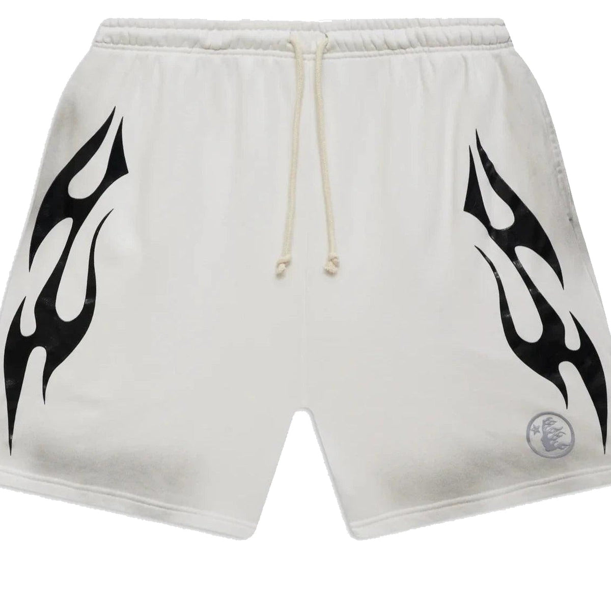Hellstar Flame Shorts White & Grey