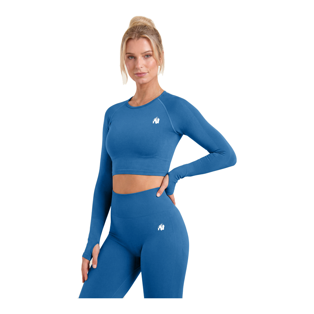 Hilton Seamless Long Sleeve - Blue product photo