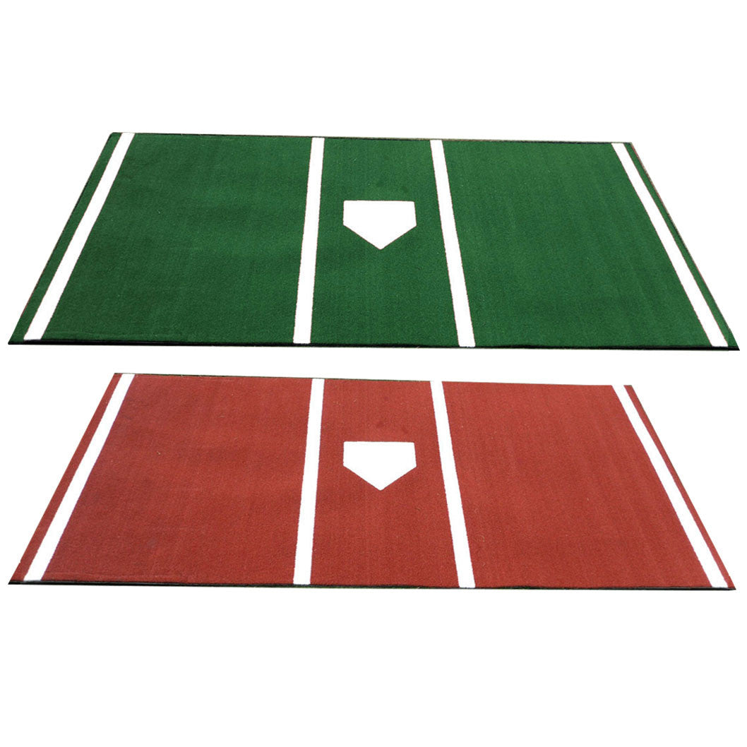 Cimarron Pro 6x12 Home Plate Mat with Inlaid Home Plate Clay - Front View