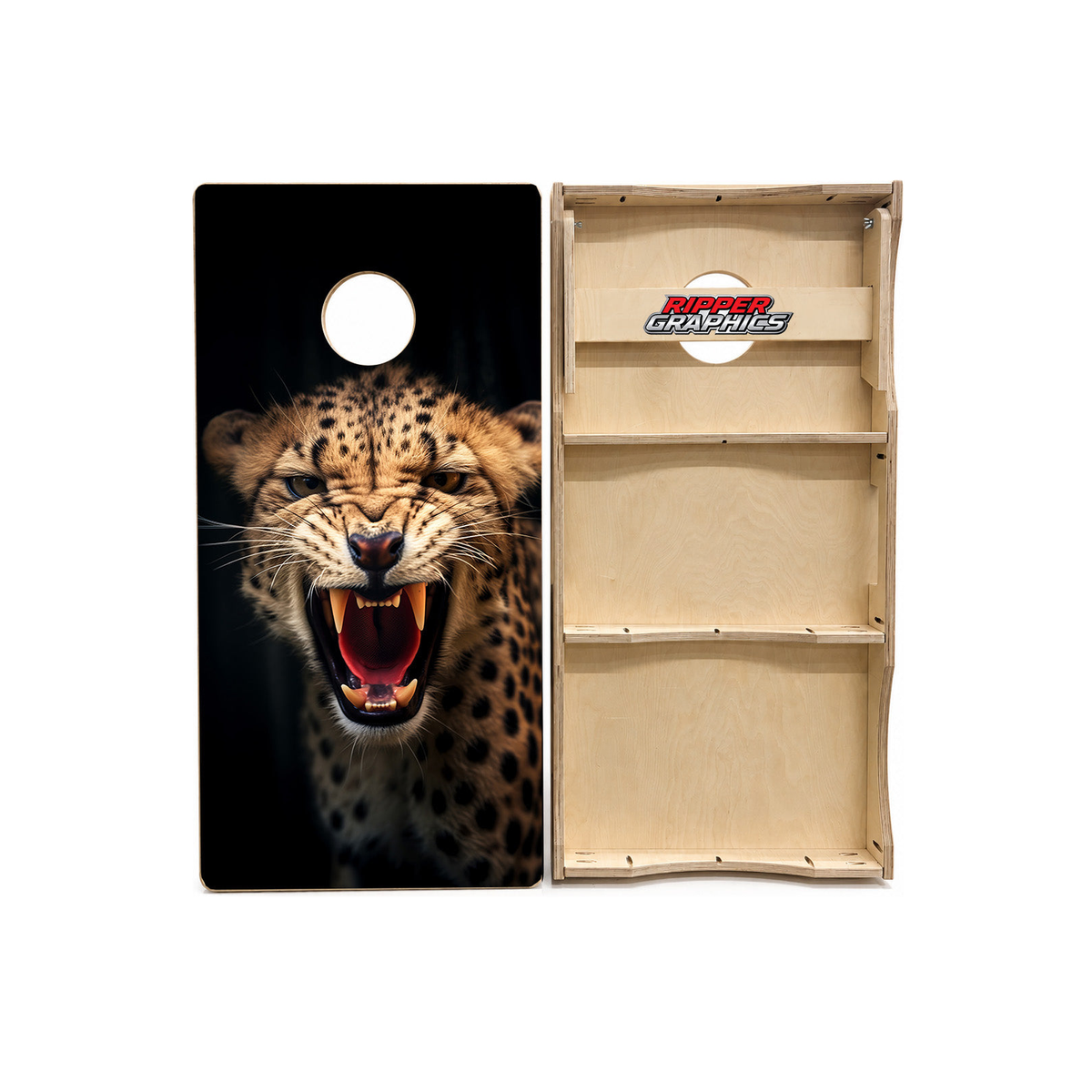Hungry Cheetah Cornhole Design product photo
