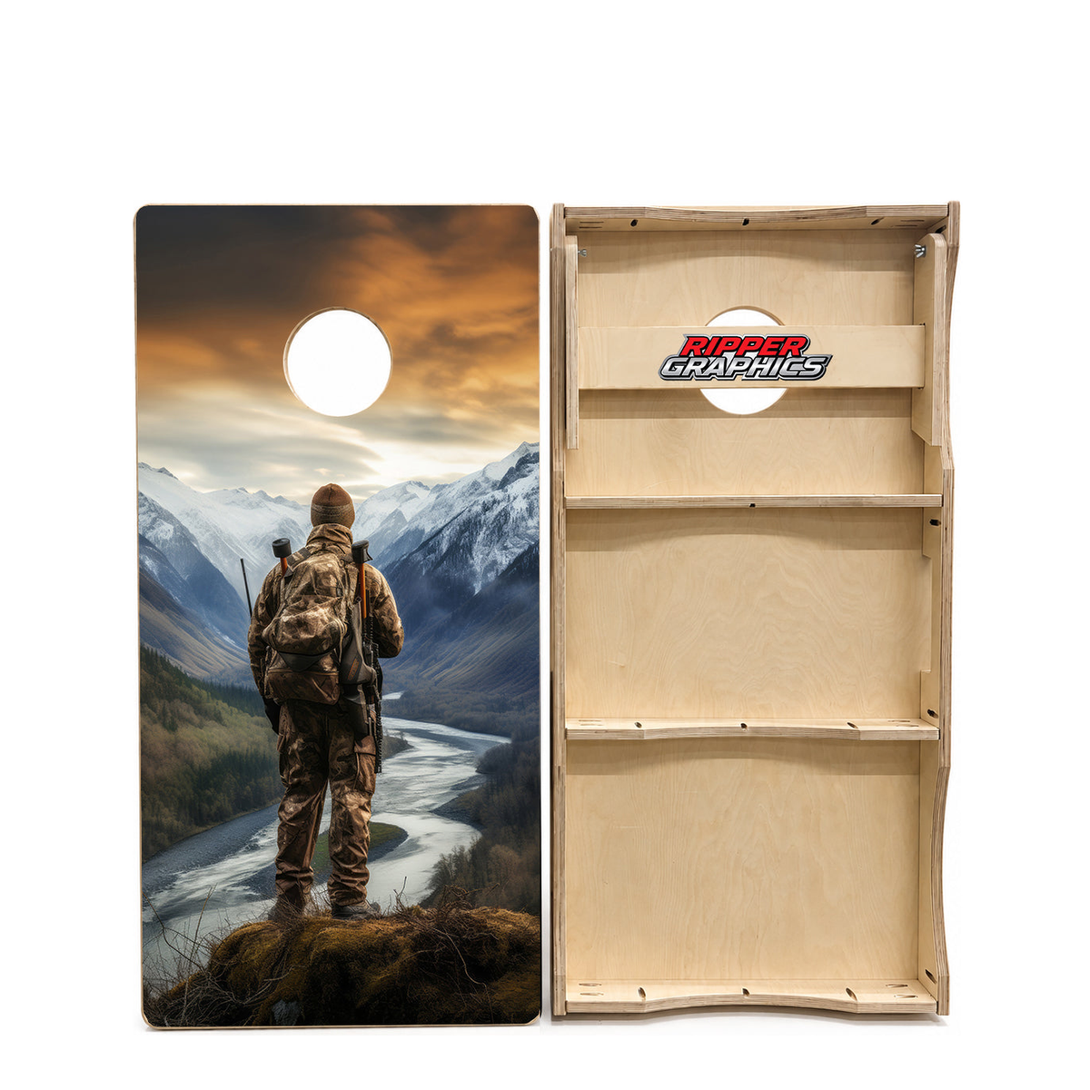 Hunting Alaska Cornhole Design product photo