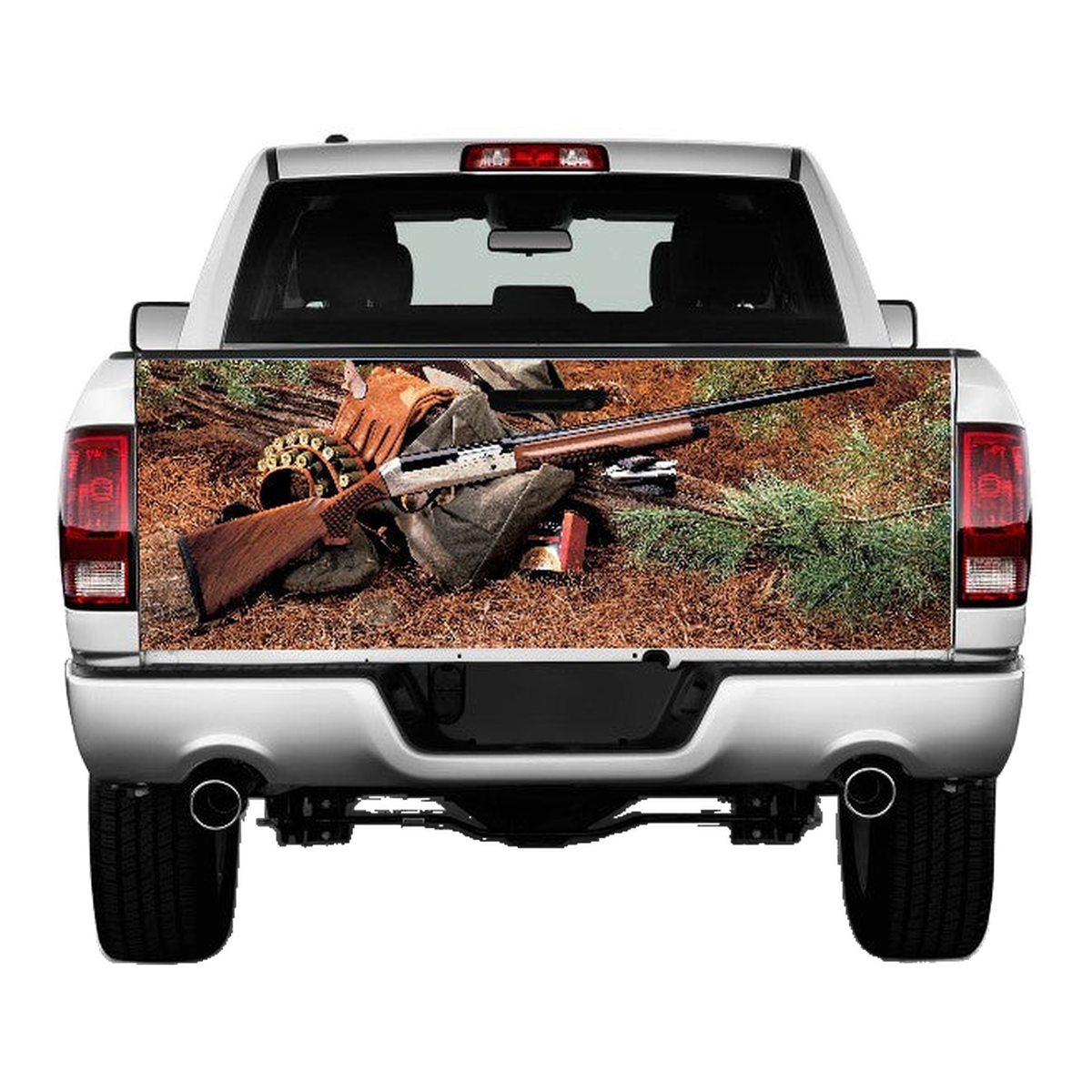 Hunting Display With Shotgun & Ammo Tailgate Wrap Vinyl Graphic Decal Sticker product photo