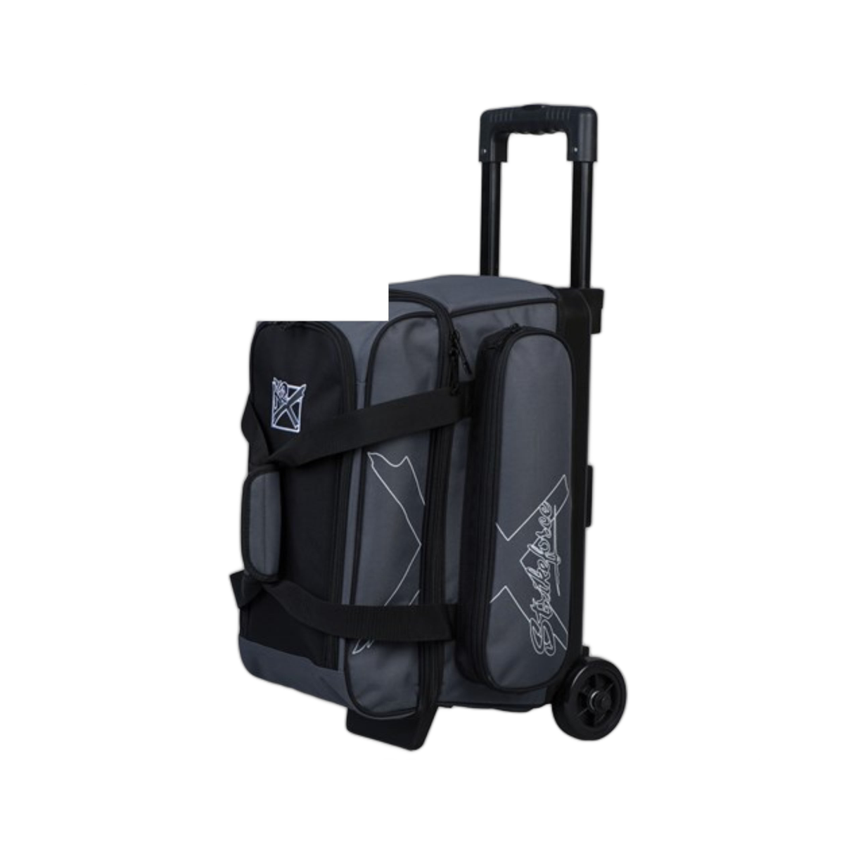 KR Strikeforce Hybrid X 2 Ball Double Roller Bowling Bag - Charcoal