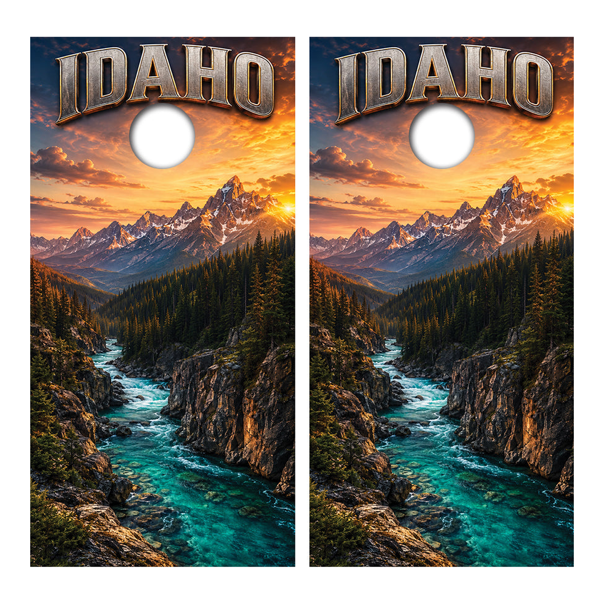 Idaho Dream Mountain Getaway Cornhole Design - Corn5125 - Great Call Athletics