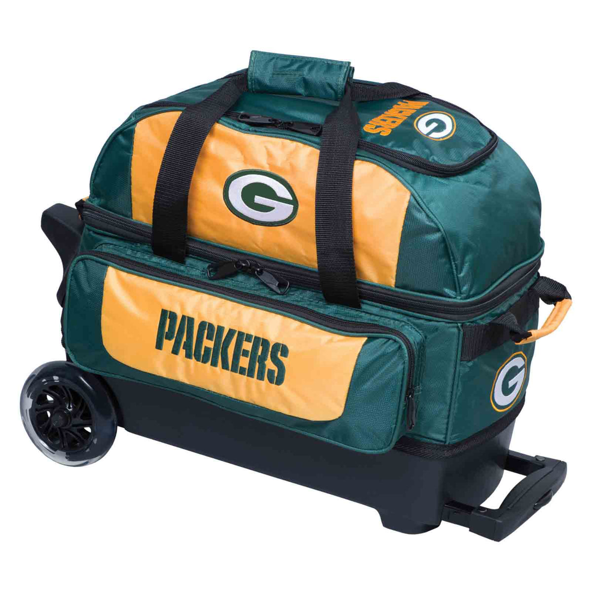 KR NFL 2 Ball Double Roller Green Bay Packers Bowling Bag