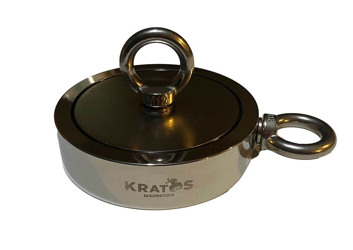 Kratos 4600 Olympus Double Sided Neodymium Fishing Magnet with Two Eyebolts - View 2