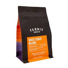 Ferris Nut Co. West Coast Blend Whole Bean Coffee, 12 oz (Case of 6)