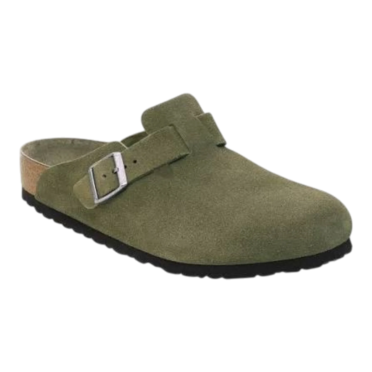 Birkenstock Boston Soft Footbed Men's Clogs — Thyme Suede