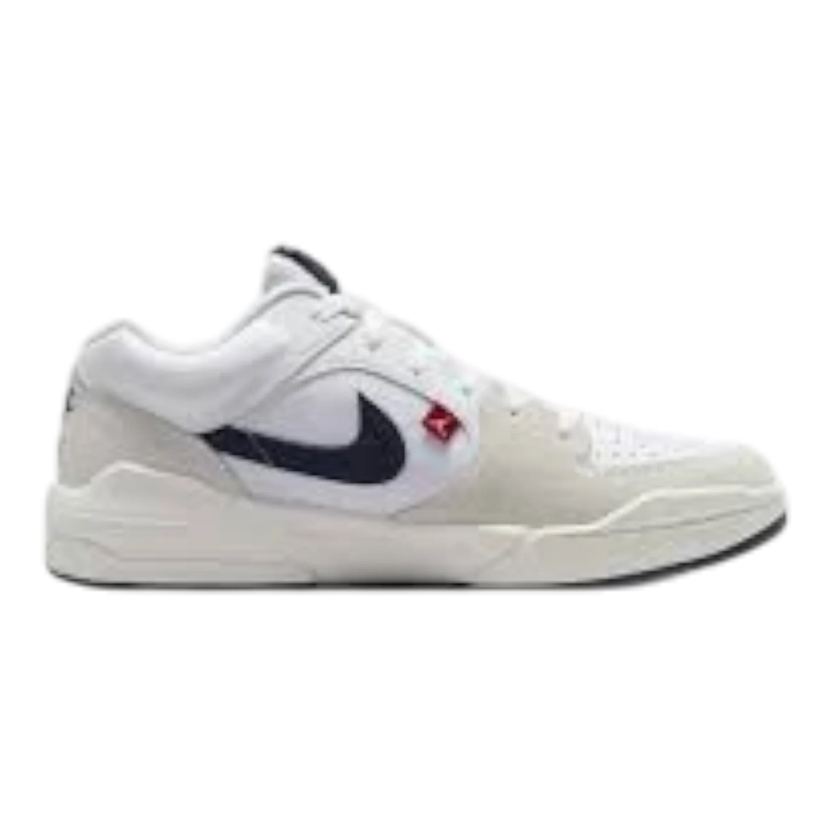 Air Jordan Stadium 90 Men's Sneakers — White/Midnight Navy Leather Low-Top