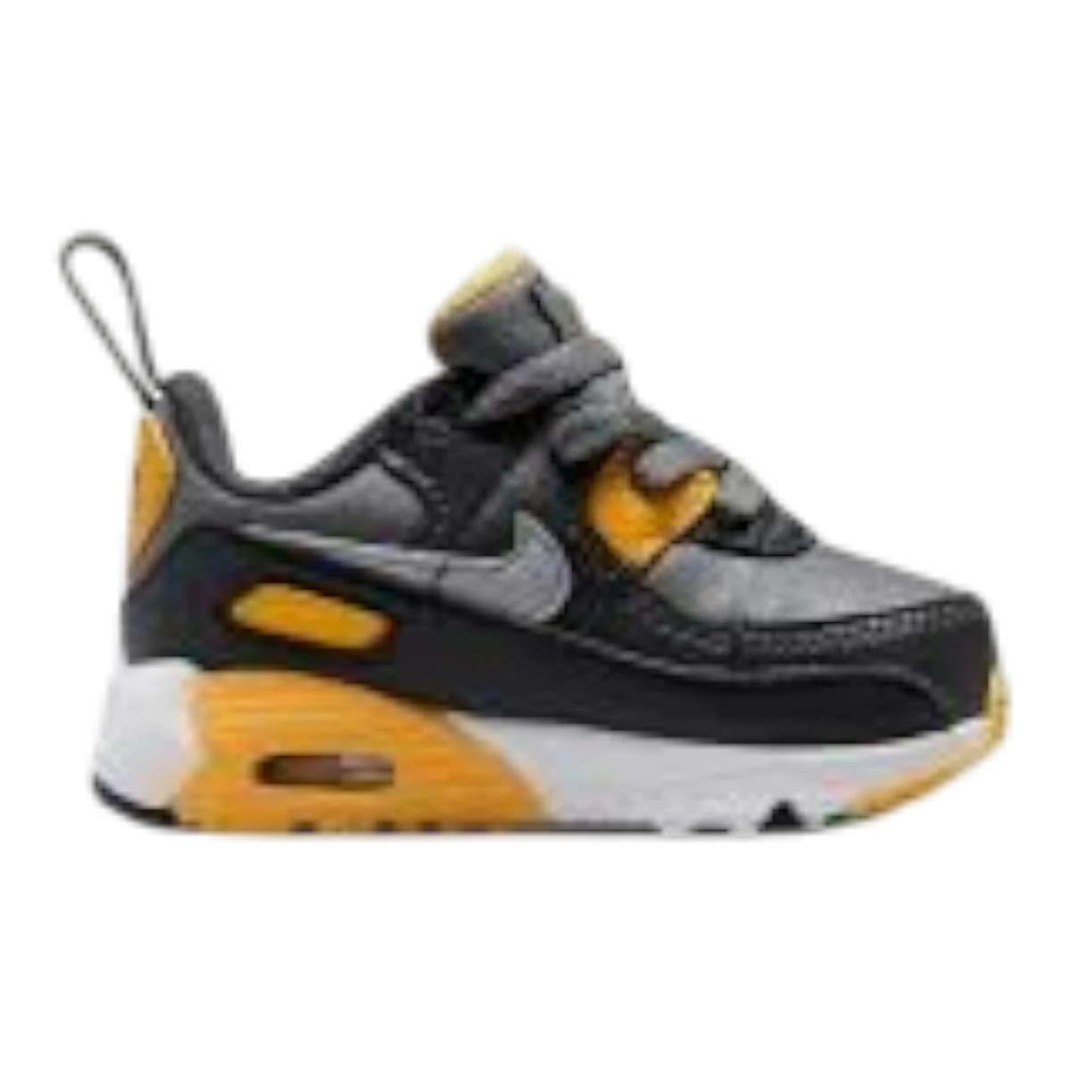 Nike Air Max 90 EasyOn Toddlers' (TD) Sneakers — Smoke Grey/Yellow Low-Top