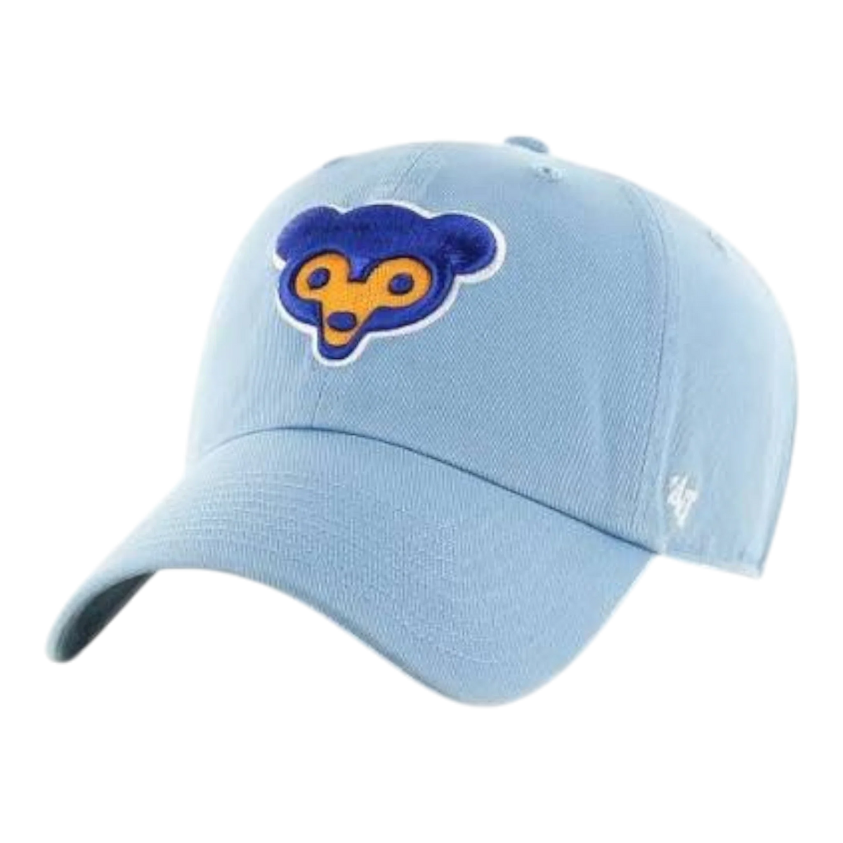 47 Brand Clean Up Chicago Cubs Cooperstown Men's Strapback Hat — Columbia Blue Adjustable Cap