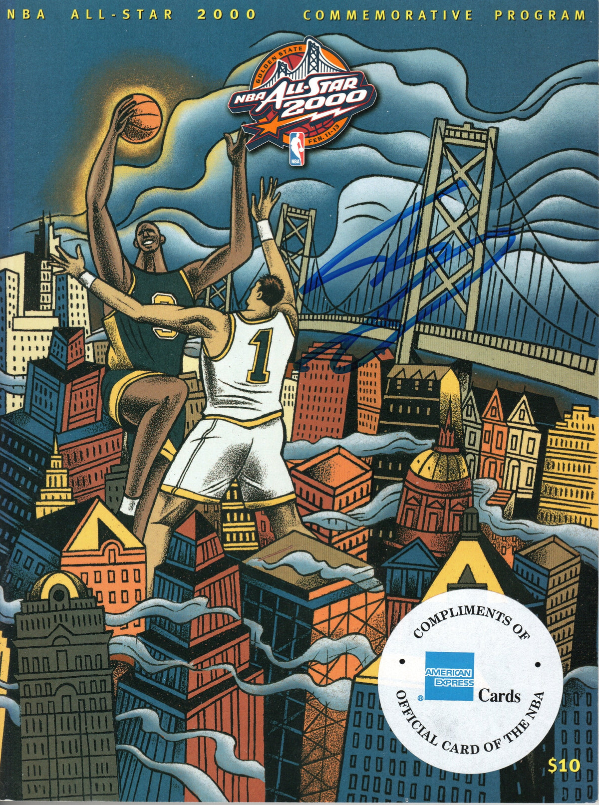 Shaquille O'Neal Autographed Los Angeles Lakers 2000 NBA All Star Game Program Beckett Witnessed