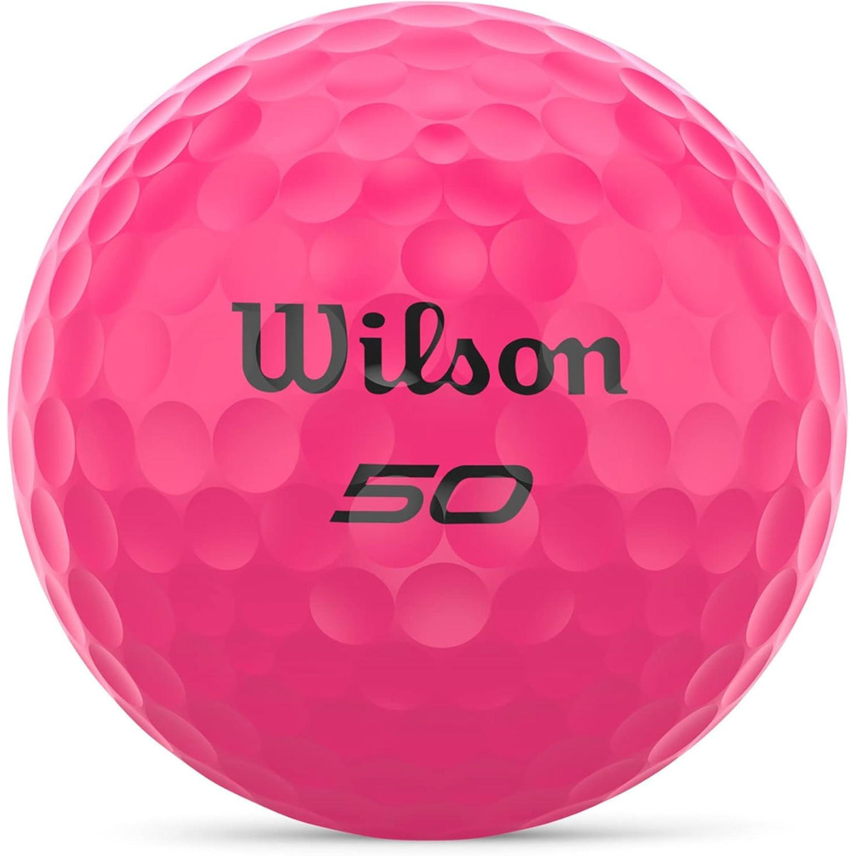 Wilson Fifty Elite golf balls 12 pack featuring low-compression construction, advanced rubber core, and aerodynamic dimple design for soft feel, long distance, and stable flight off the tee.