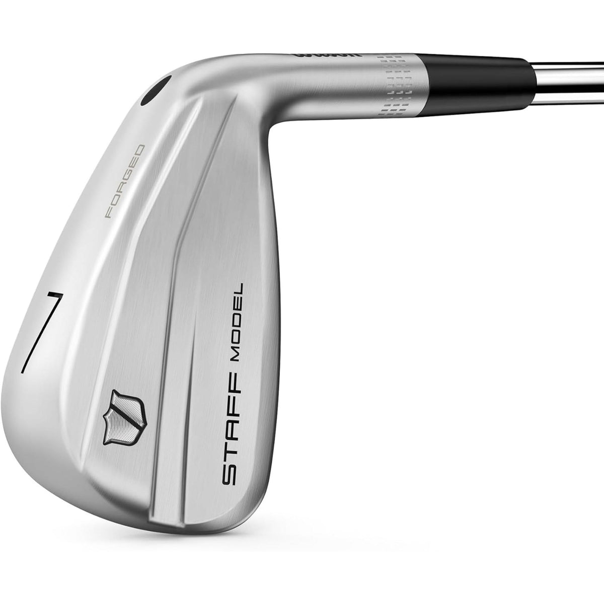 Wilson Golf Staff Model XB iron featuring a forged cavity-back design with a satin chrome finish for enhanced forgiveness and control.