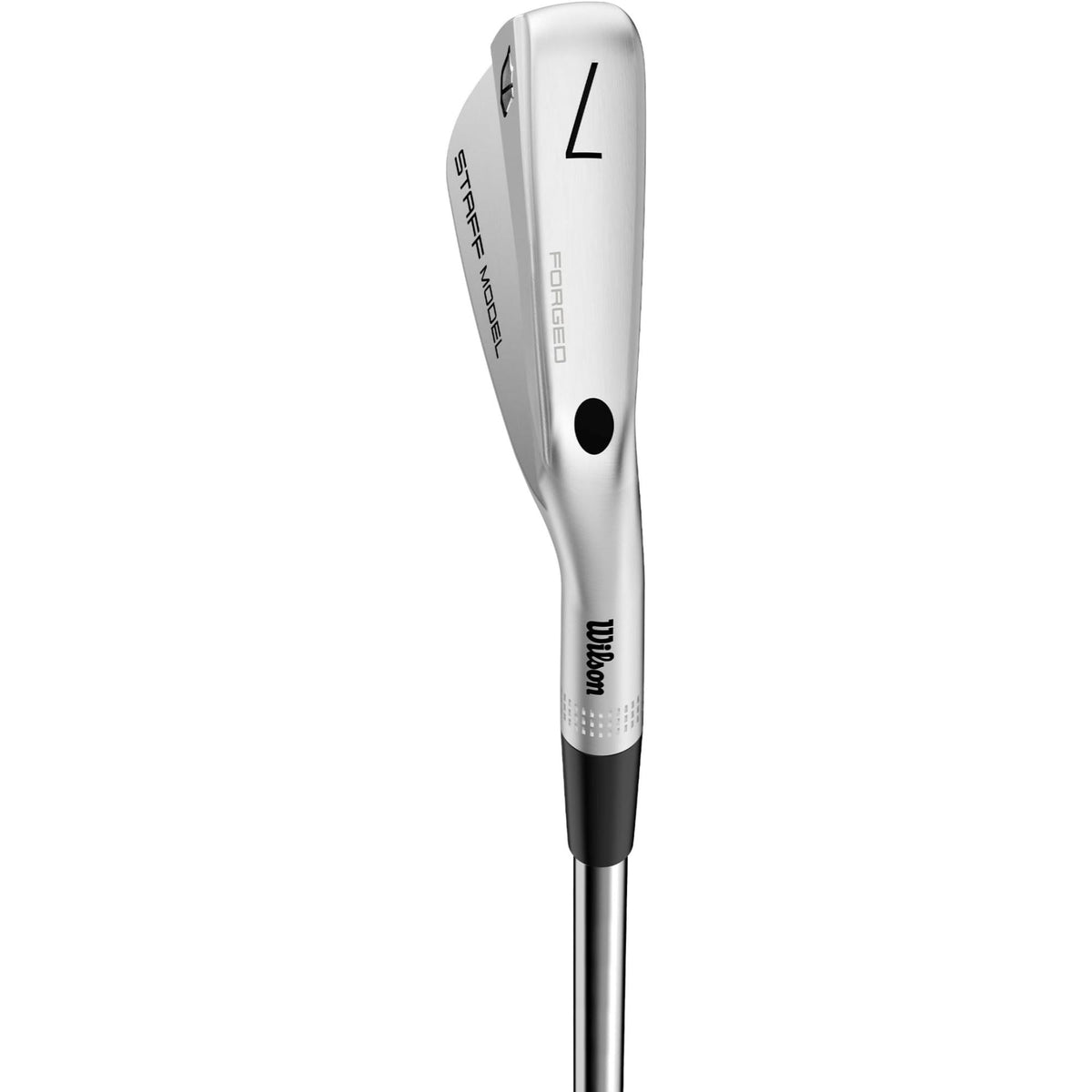 Wilson Golf Staff Model Blade iron featuring a forged muscle-back design with a satin chrome finish for precise shot control and classic feel.