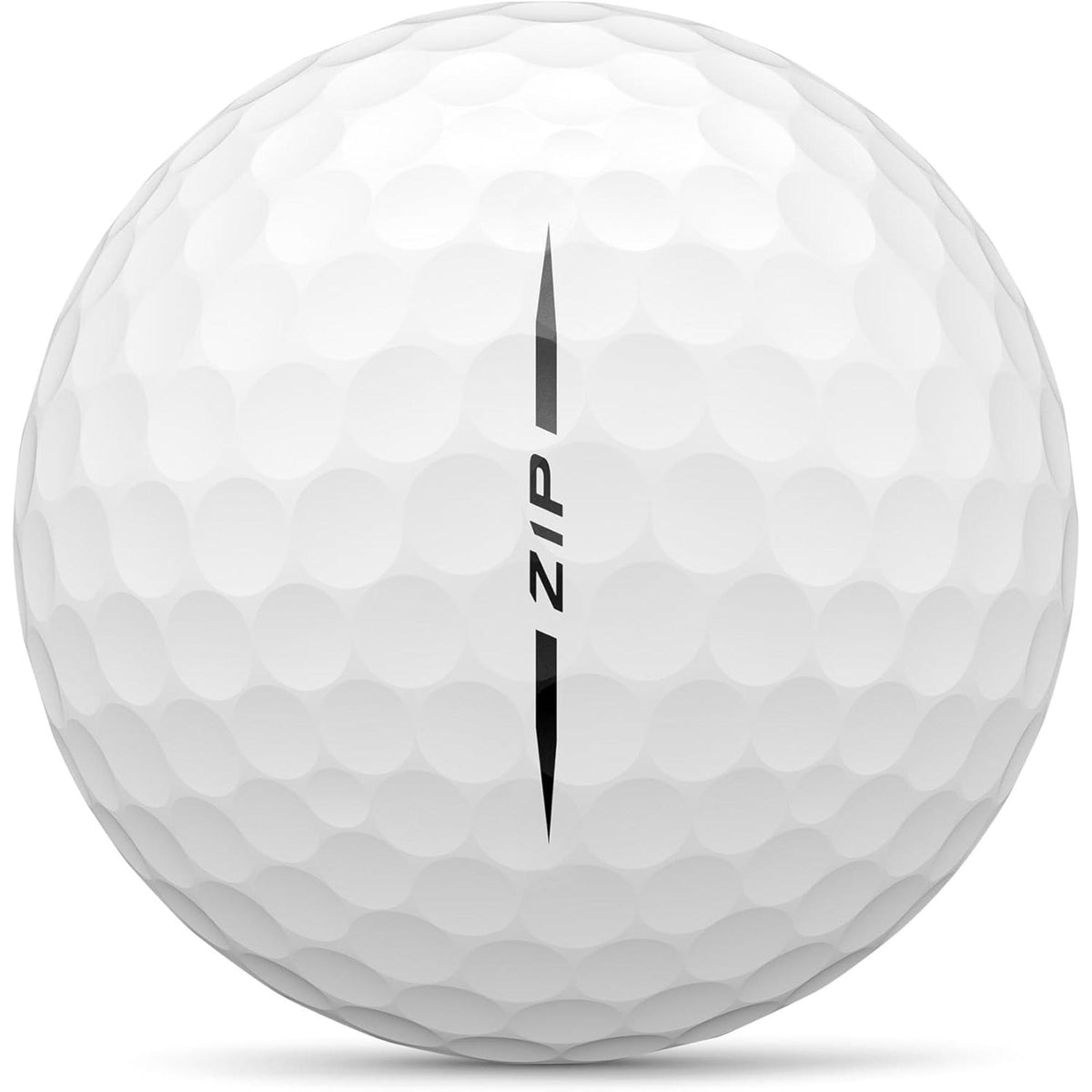 Wilson Staff Zip golf balls double-dozen pack with 24 balls in white packaging and a single white Zip golf ball displayed in front.