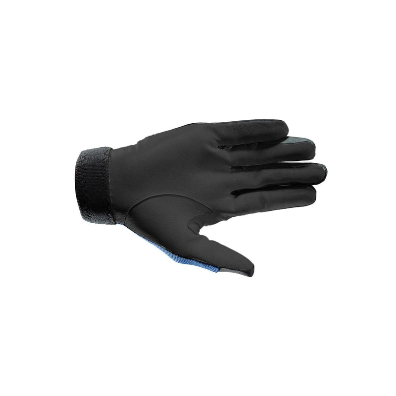 Black palm-side sports glove with smooth grip surface and wrist cuff, shown on a white background.