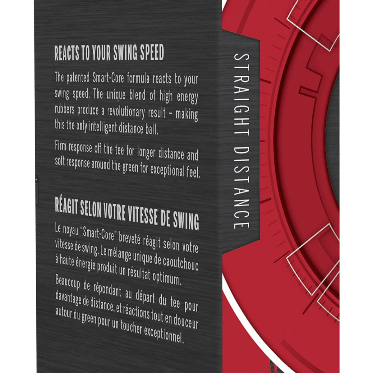 Wilson Golf Smart Core golf balls 24-pack box in red and black packaging with “Smart Core” branding and straight distance performance messaging.